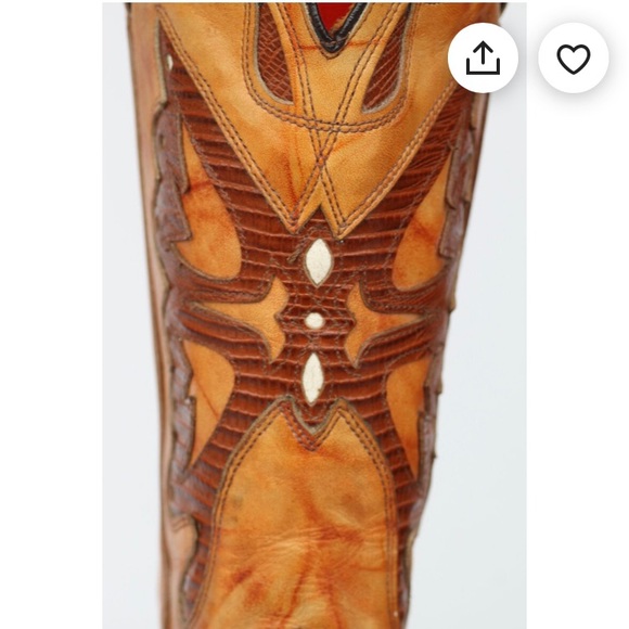 ❌SOLD❌Vintage miss Capezio butterfly cowboy boots - Picture 4 of 14